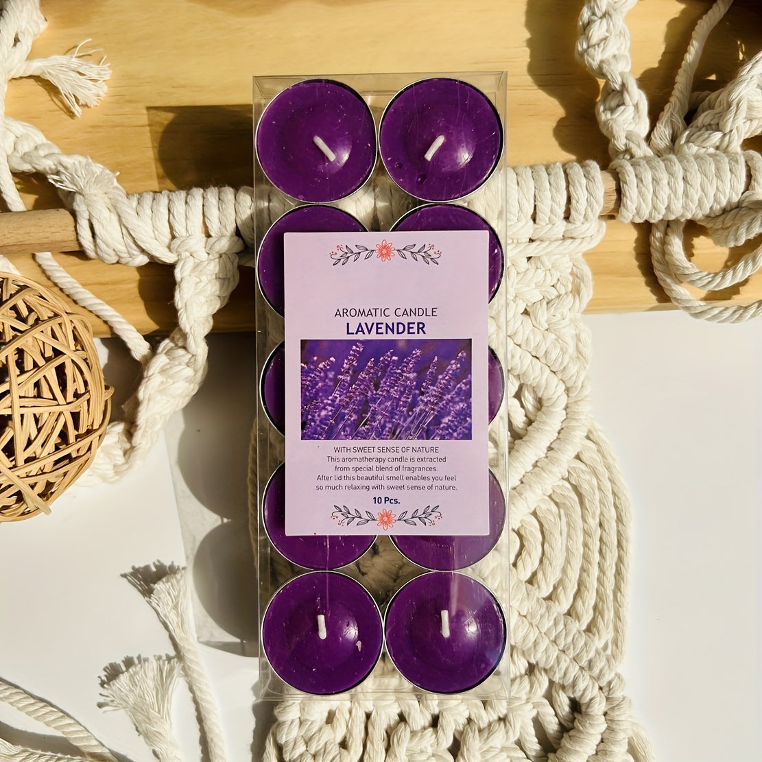 Набор из 10 сильно ароматизированных чайных свечей, идеально подходящих для домашнего декора, свадеб, вечеринок, праздников, спа и ароматерапии.