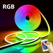 RGB Neon Light Strip USB Powered Remote Control Multicolor for Parties Holidays and Valentine's Day