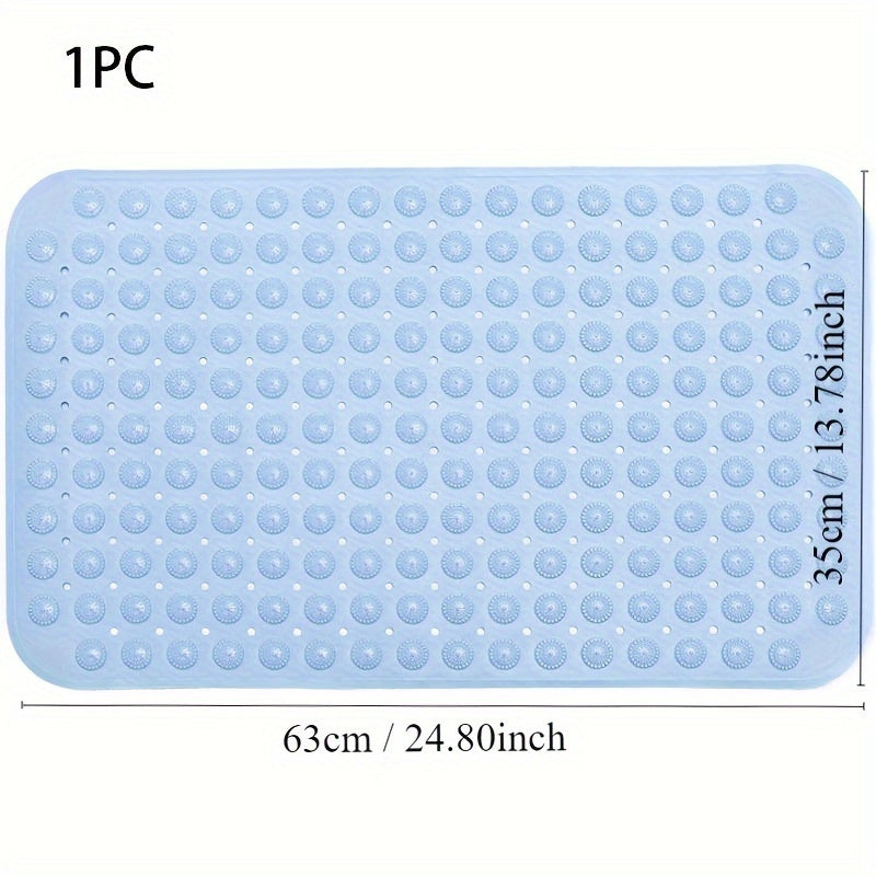 Non-Slip Bath Mat with Drainage Holes for Bathroom Shower Stall and Home Use