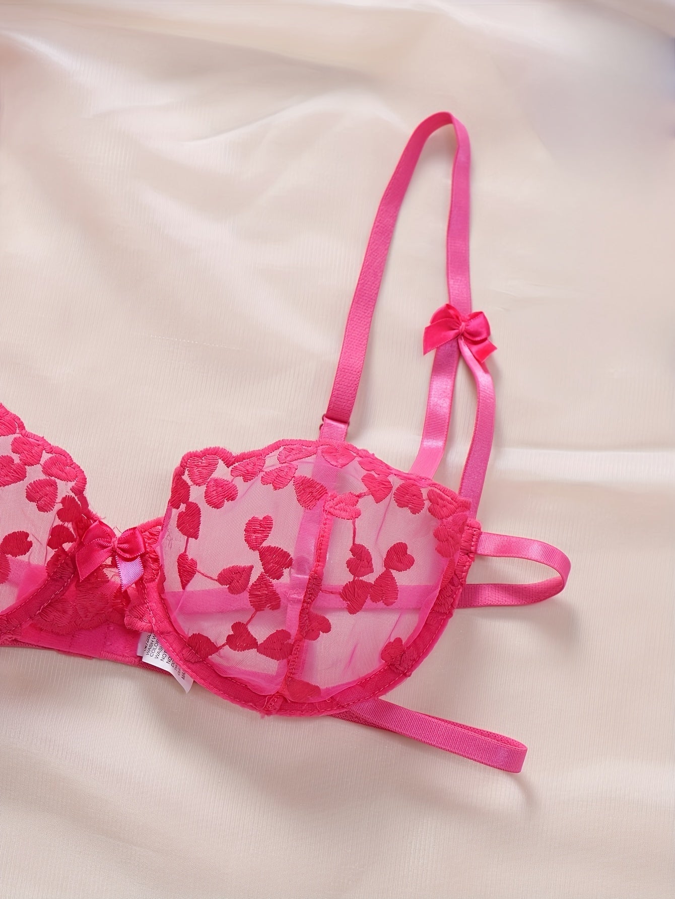 Women's Light Lace Lingerie Set with Soft Fabric and Adjustable Straps