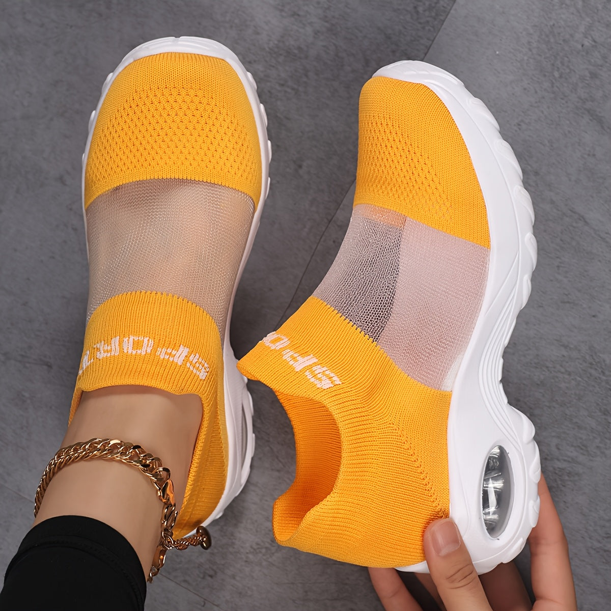 Women’s Slip-On Sneakers White Casual Comfortable Flat Shoes EU 35-42