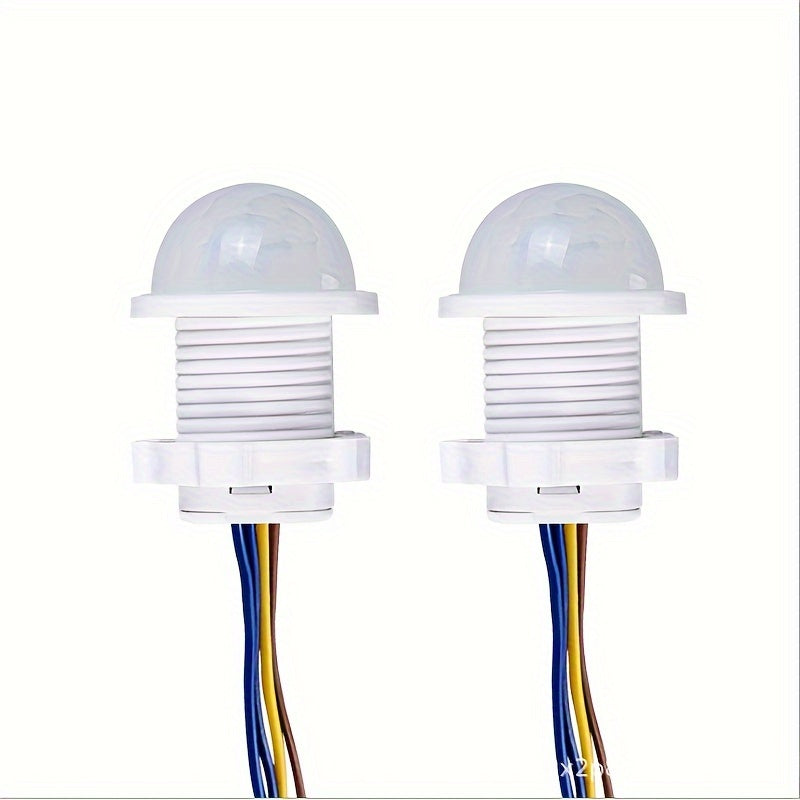 White PIR Motion Sensor Switch for Indoor Outdoor Use 85-265V Hardwired