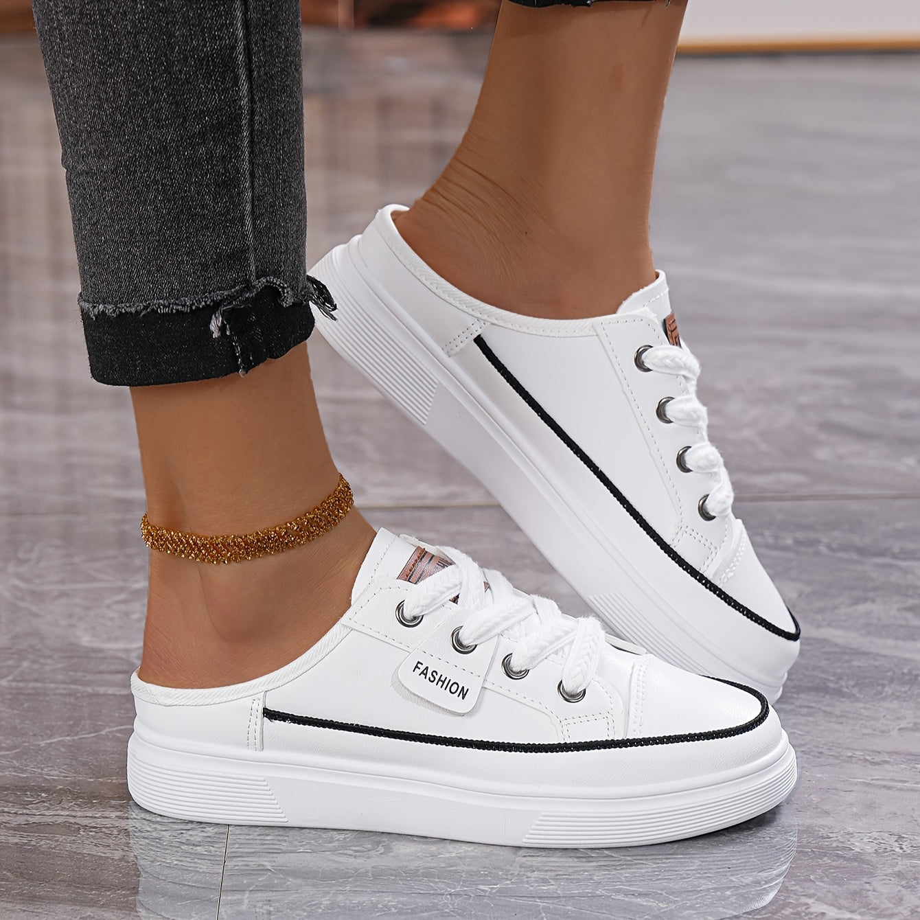 Women's Slip-On Loafers Summer Shoes Cushioned Insole Rubber Sole