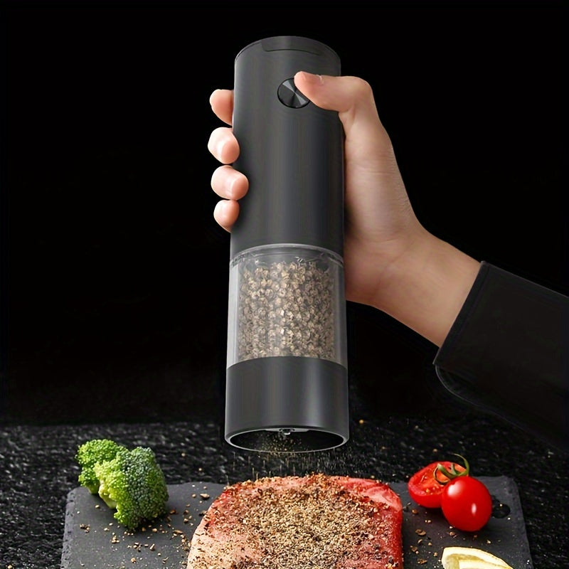 Electric Non-Rechargeable Battery Spice Grinder Set with Transparent Chamber for Home Cooking