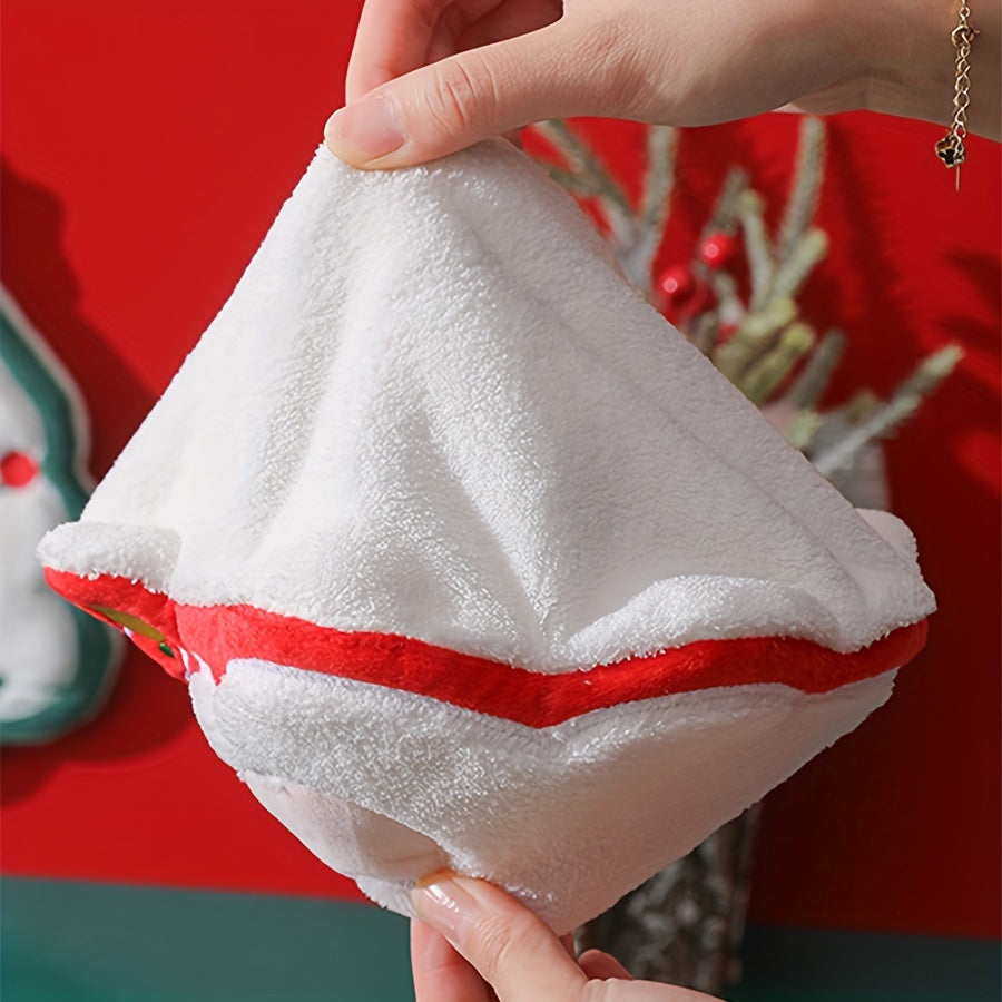 Yumshoq, bayramona qo'l sochiq, multfilm dizayni bilan, bayram sovg'alari va bezaklar uchun ajoyib.