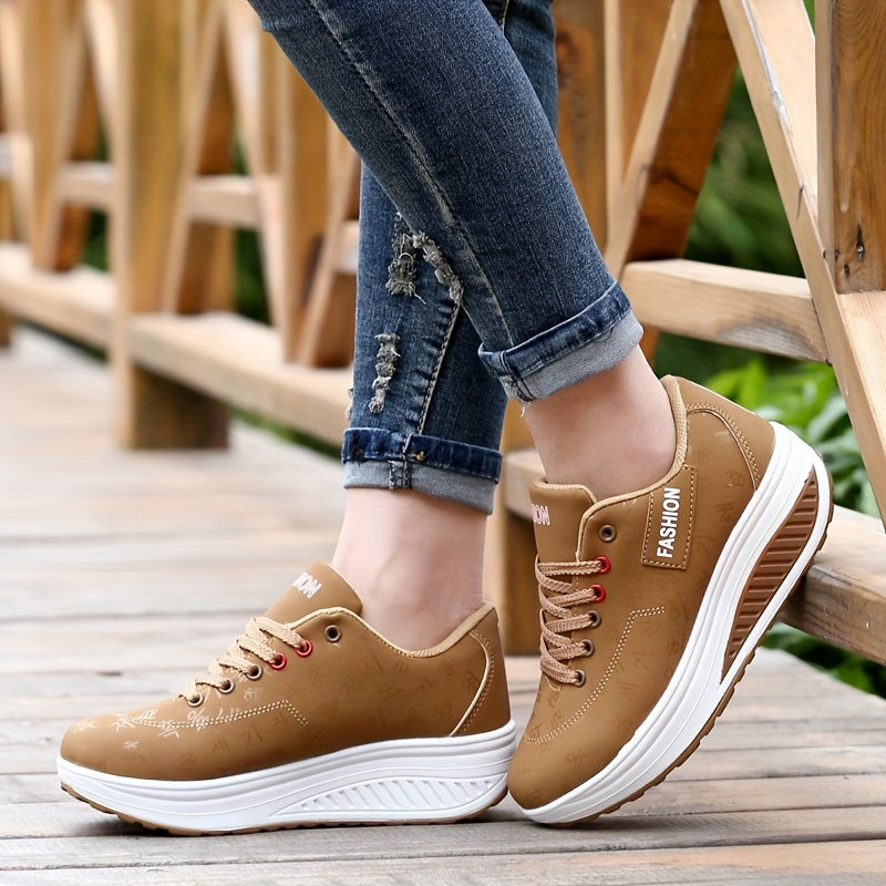 Ayollar uchun qora va pushti kengaytirilgan sport poyabzali, nafas oladigan platformali kundalik poyabzal