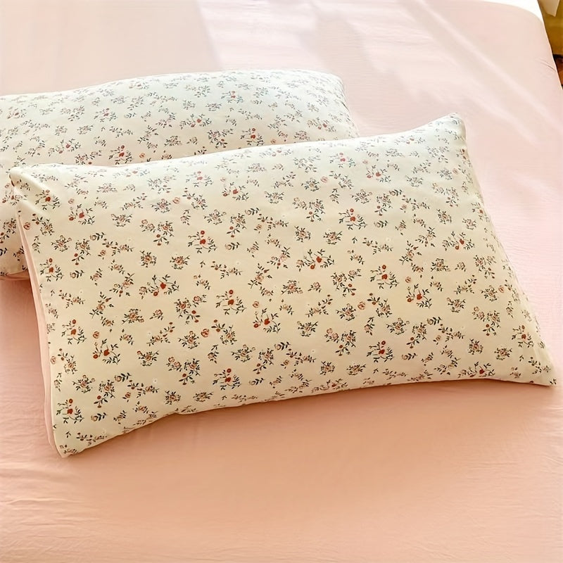 Printed Pastoral Pillowcases Set with Deep Pockets for Bedroom and Guest Use
