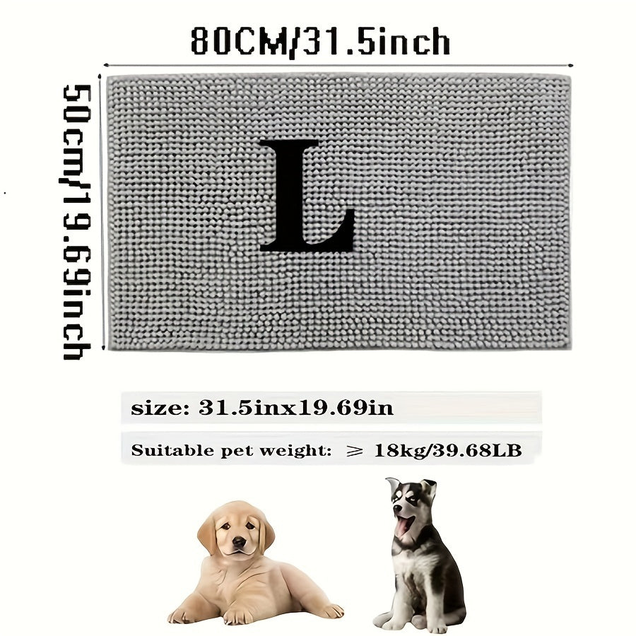 Microfiber Dog Door Mat Absorbs Moisture Dirt Non-Slip Washable Entryway Rug for Indoor Floors