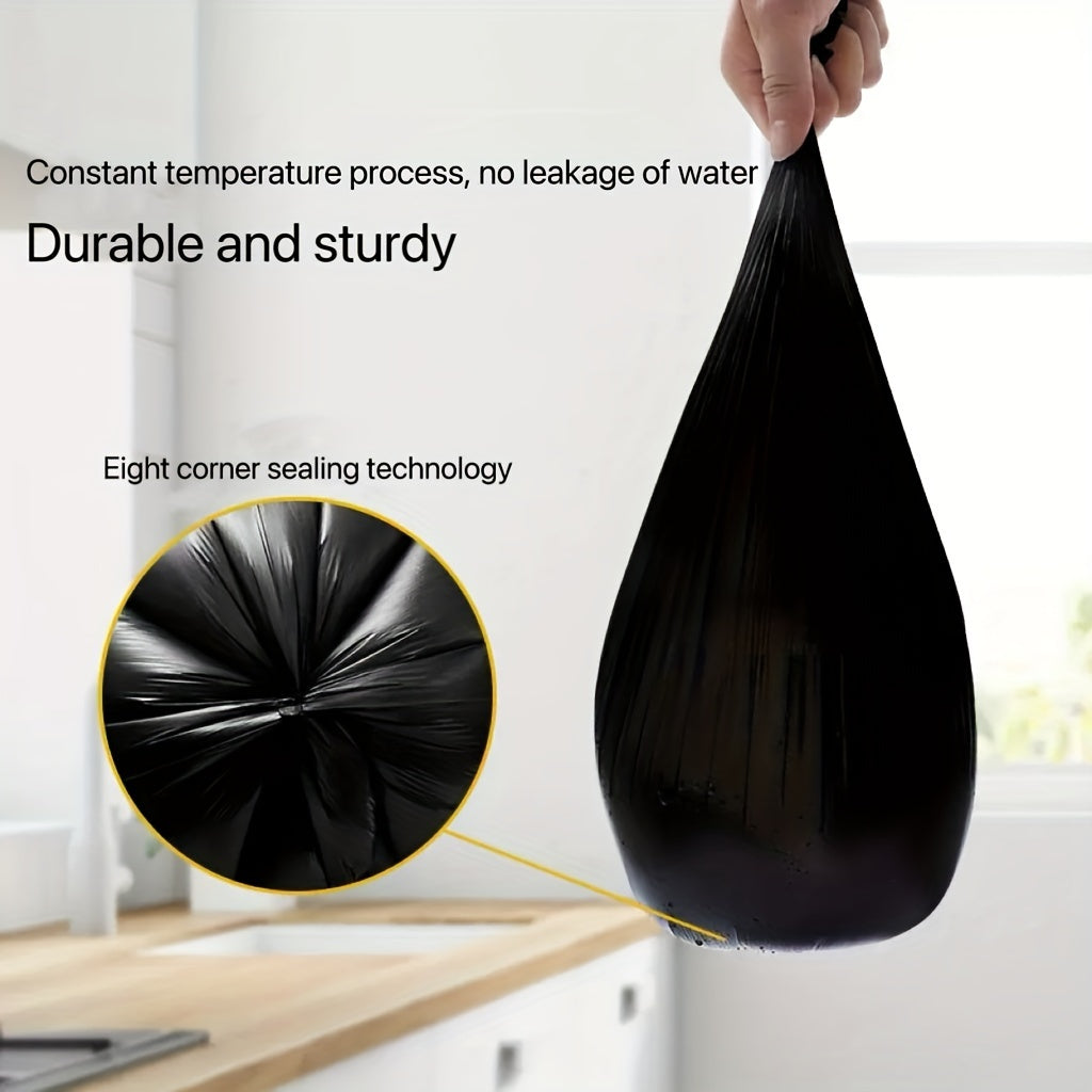 100-Pack Large Black Thick Polyethylene Trash Bags for Kitchen Bathroom and Living Room