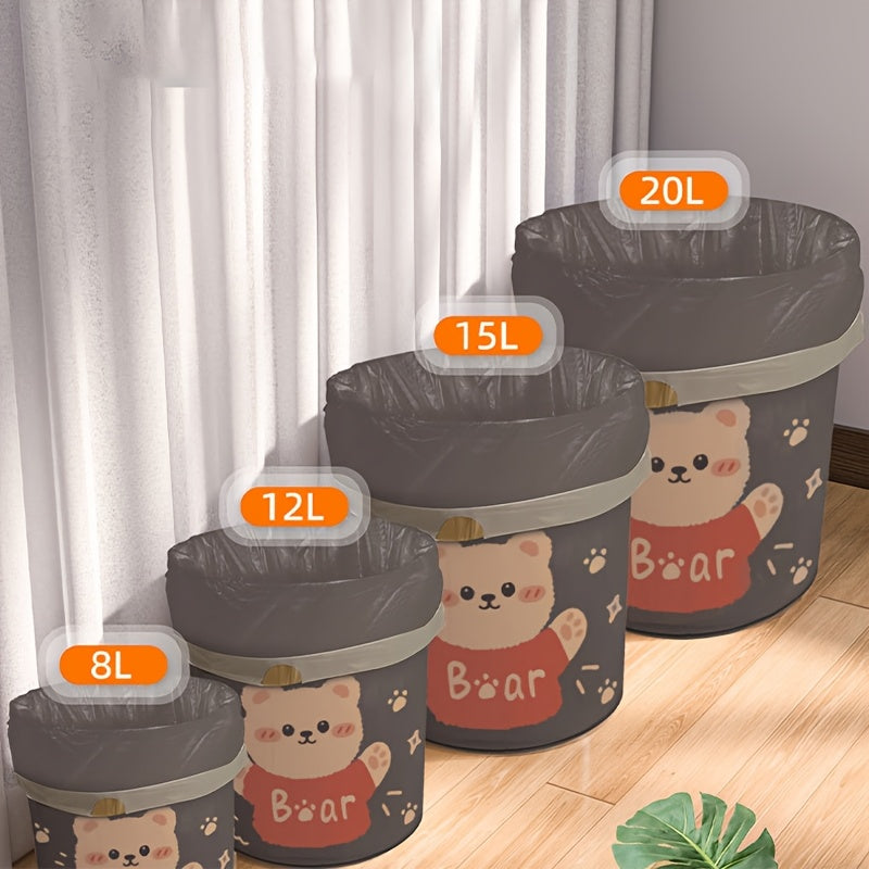 Одноразовые мусорные пакеты с милыми принтами медведей и котов - идеально подходят для уборки на кухне, в спальне, в гостиной и в общежитии. В комплект входит 45 штук.