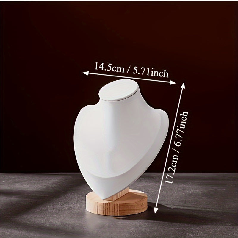 Wooden Jewelry Stand Mannequin for Necklaces Dresser or Retail Display