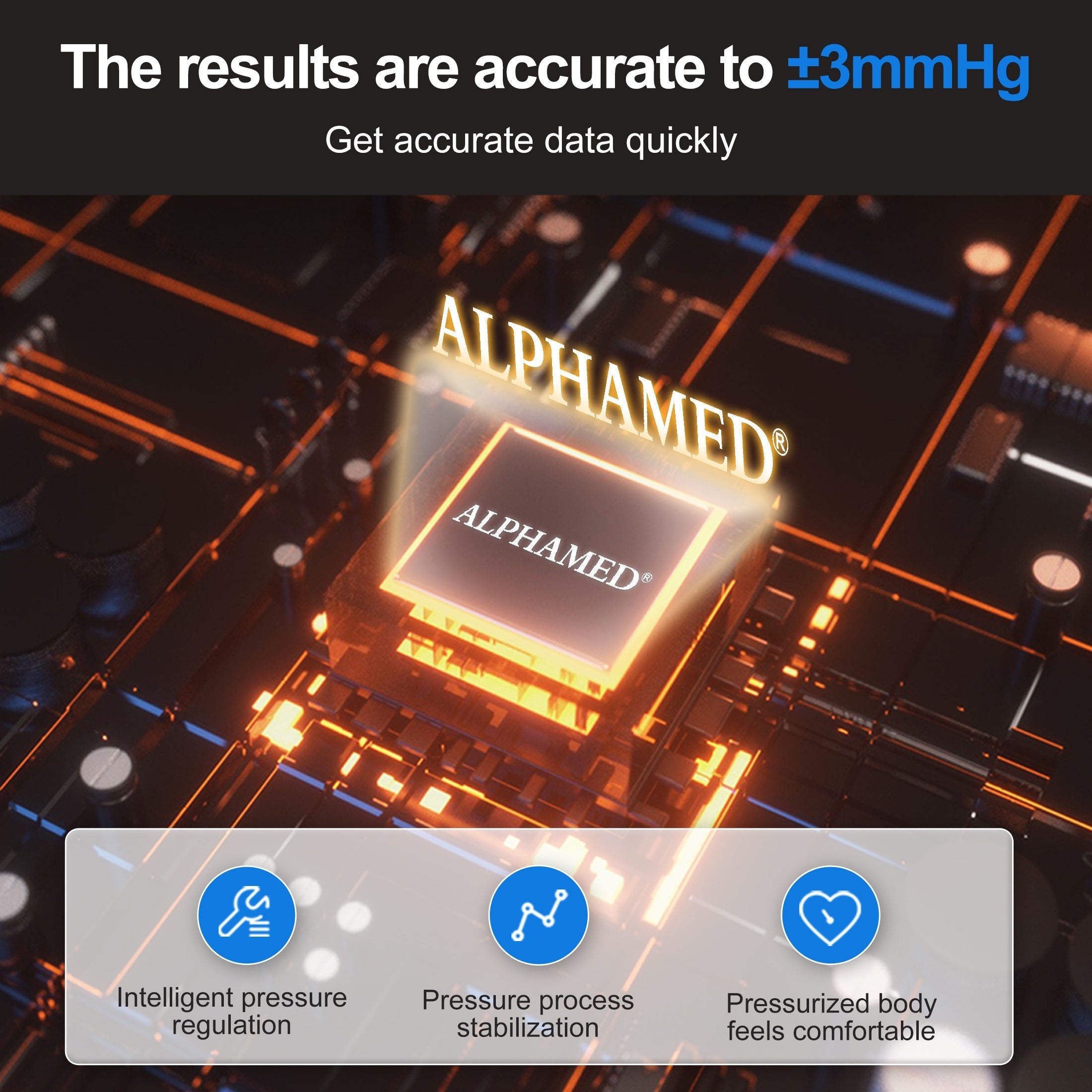 High-End LED Curved Screen Blood Pressure Monitor with Memory and Automatic Cuff