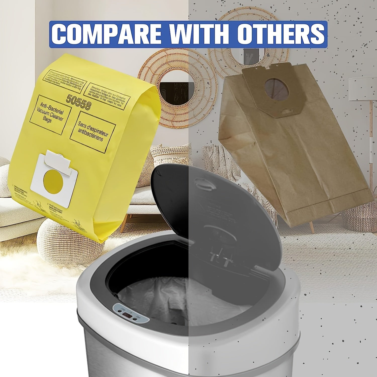 Replacement Vacuum Cleaner Dust Bags 12 Pack for Canister C Q C/Q CQ 5055