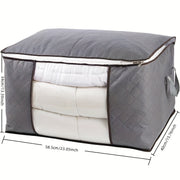 Keng ko'ylaklar va yotoq to'shaklari uchun Katta hajmdagi no'yonali paxta qopqog'i saqlash sumkasi