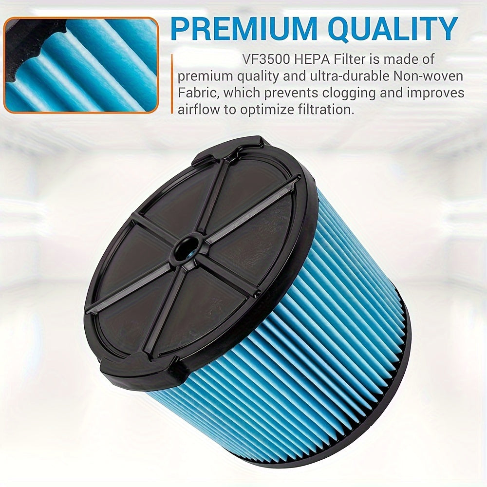 Replacement 3-Layer Wet Dry Vacuum Filter for 11.36-17.03 L Vacuums