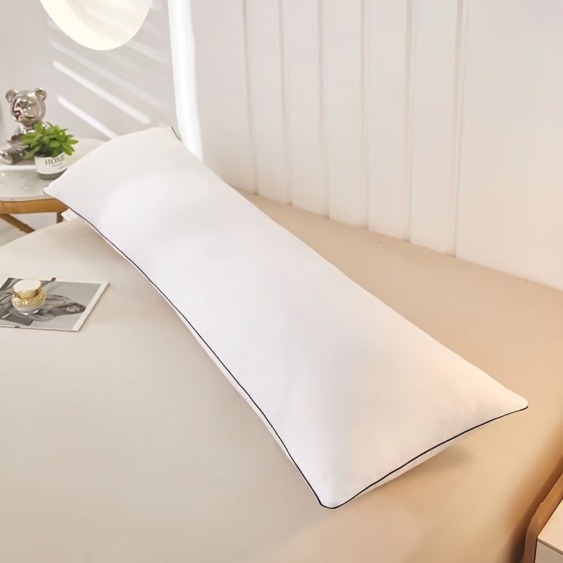 Long White Brushed Body Pillow for Cervical and Pregnancy Support