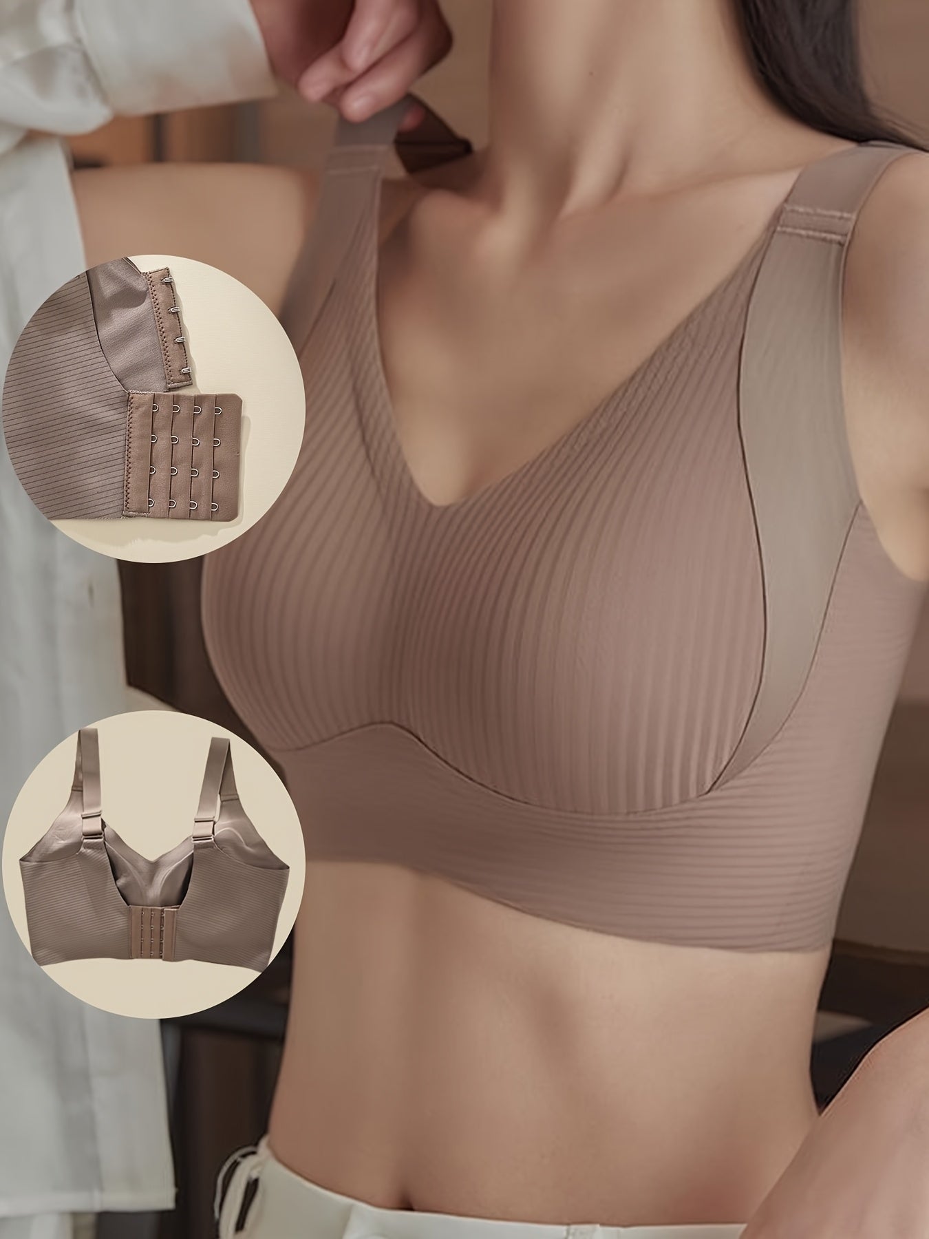 Wireless Bralette for Women Seamless Soft Support Wide Straps Comfortable Daily Wear