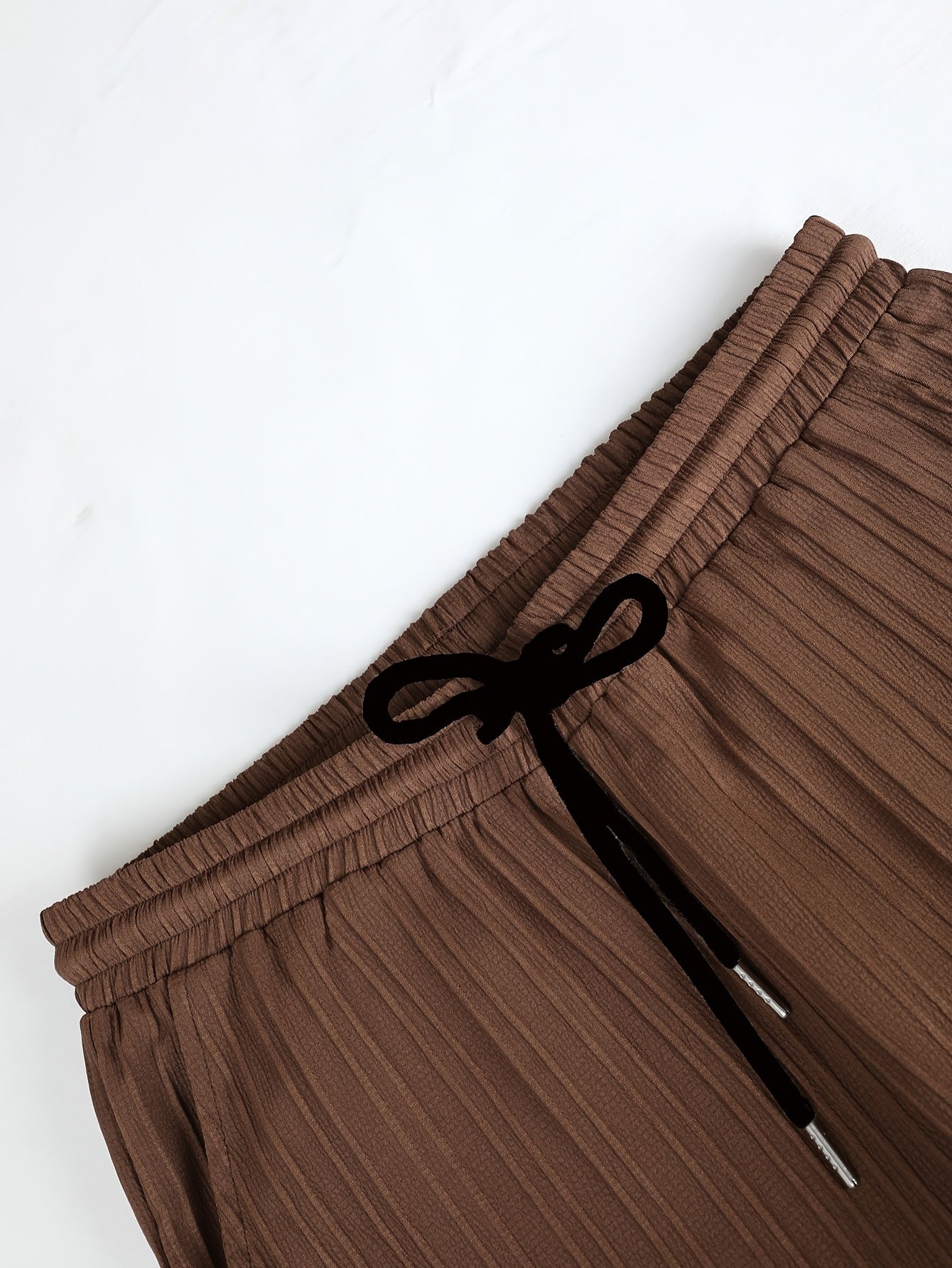 Men's Solid Color Textured Shirt and Pants Set Casual Four-Season Outdoor Outfit