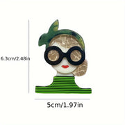 "Moda Ayol Shakli Badji Multfilm Akril Badji Shlyapalar, Ruksaklar, Kurtkalar, Ko'ylaklar, Sumkalar va Kiyimlar uchun Bezak Aksessuar sifatida"