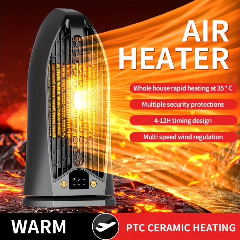 Портативный керамический обогреватель для помещений с функцией колебания и защитой от перегрева
