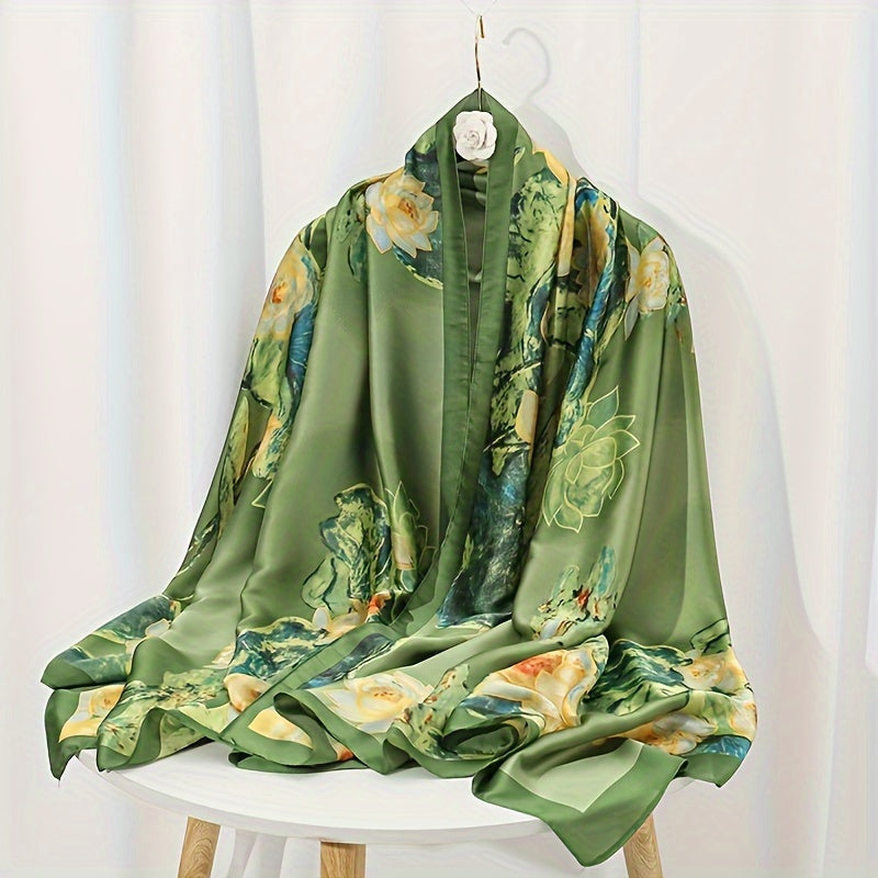 Unisex Shawl Scarf with Printed Landscape Design UV Protection Perfect Gift