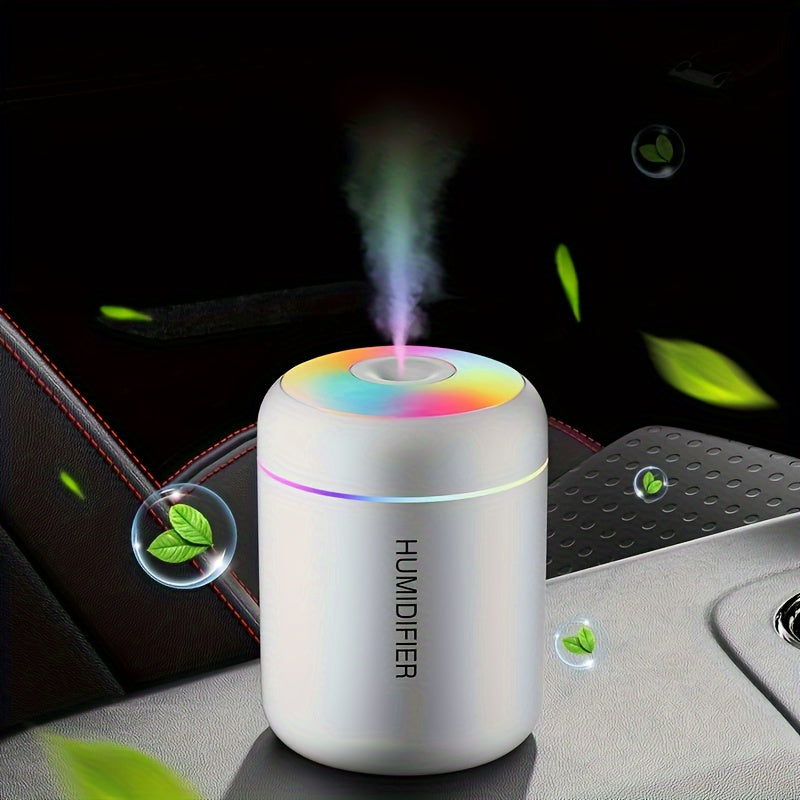 Mini USB Humidifier with Colorful Ambient Lighting Quiet Operation for Desk Car Office