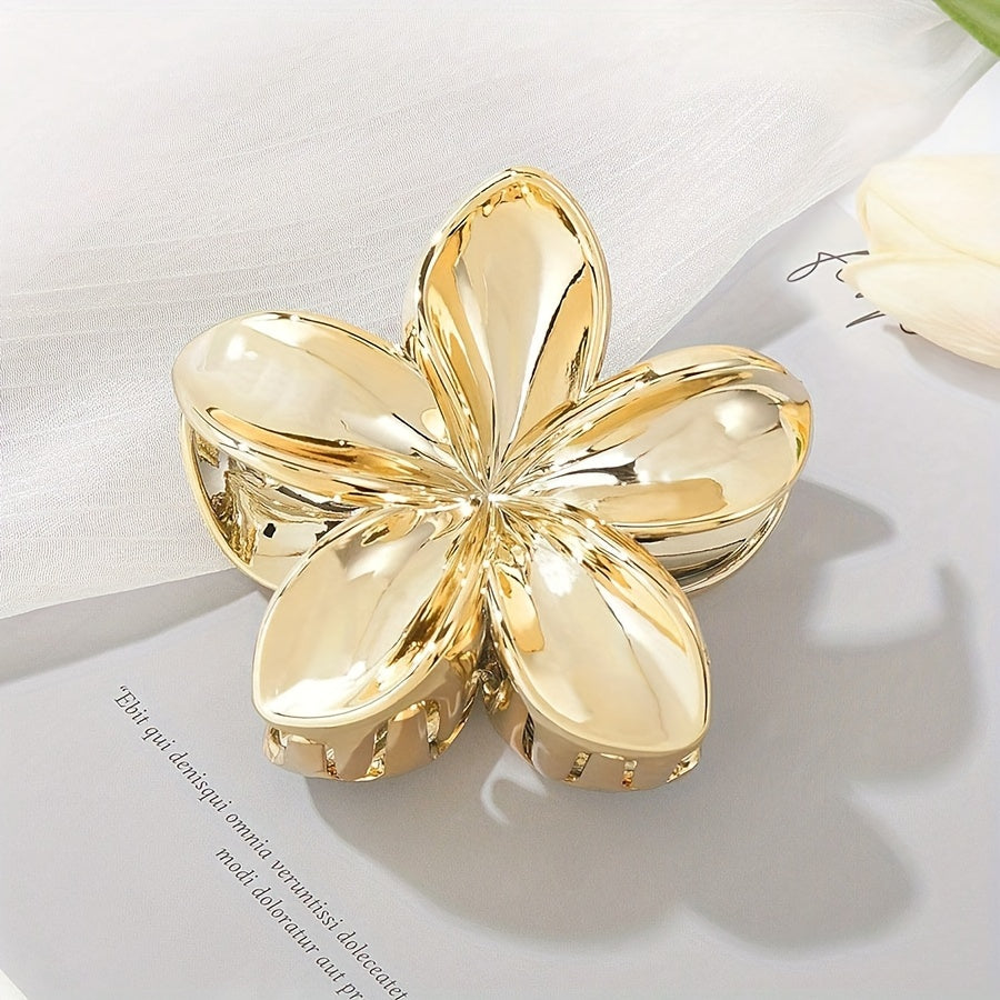 Women's Acrylic Flower Hair Claw Large Floral Hair Accessory for Daily Wear