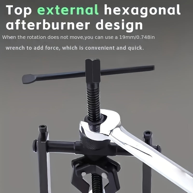 Durable 3-Jaw Puller Set for Bearings Gears Bushings Adjustable Carbon Steel