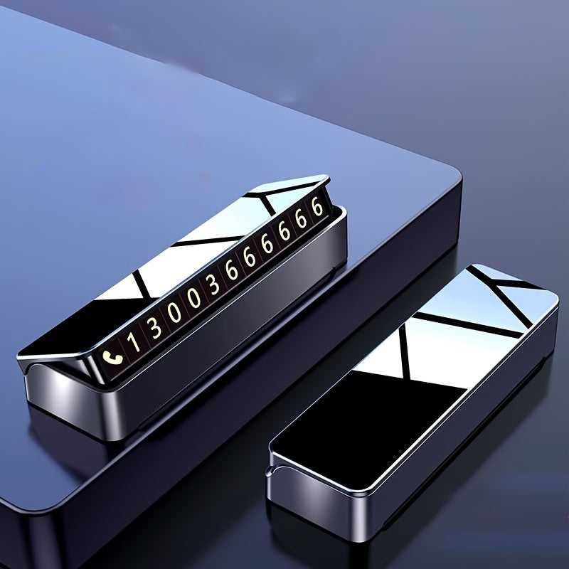 Decorative Plastic Car Interior Phone Number Sign Mobile Phone Holder for Parking