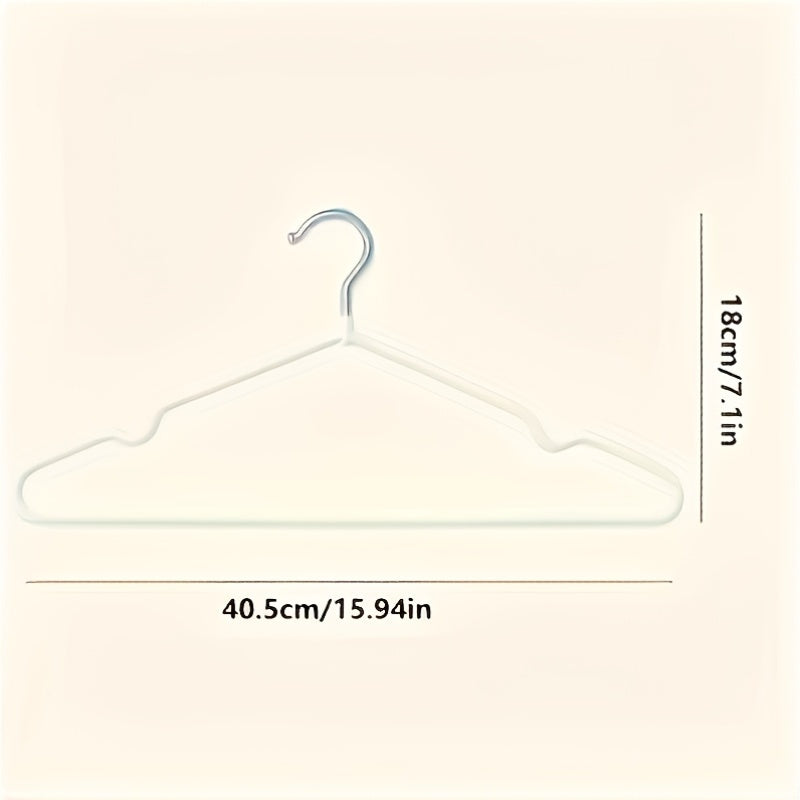 Juego de 10 perchas de metal con ranuras para los hombros, acabado pintado antideslizante para la organización del armario