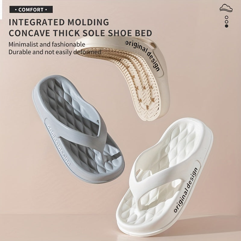 Women’s Rubber Letter Print Flip Flops Casual Summer Slides