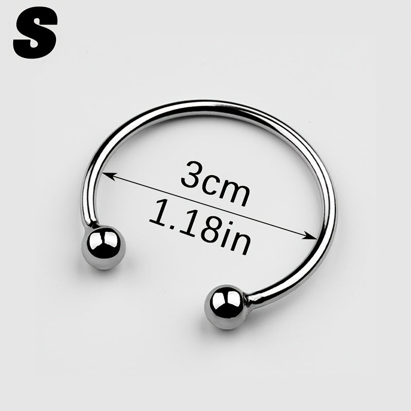 Men Stainless Steel Cock Ring Solid Color Hand Washable Durable Metal Penis Toy
