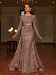 Ayollar uchun zamonaviy orqasi ochiq oqimli ko'ylak, oilaviy yig'ilishlar va partiyalar uchun mukammal. 2025 yilda turli tadbirlar, jumladan, partiyalar, kontsertlar va mukofotlar uchun mos uzun ko'ylak.