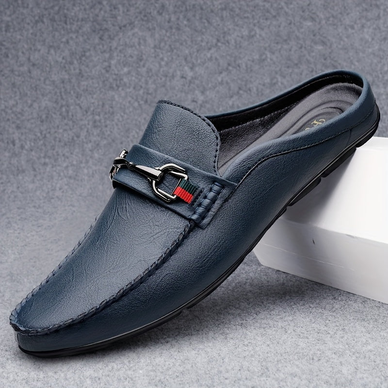 Men's Mule Shoes Slip-On Stripes Rubber Sole Comfortable Outdoor