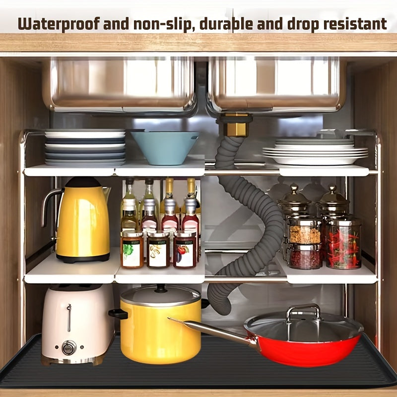 Multi-Functional Sink Mat Water-Resistant Kitchen and Bathroom Surface Protector