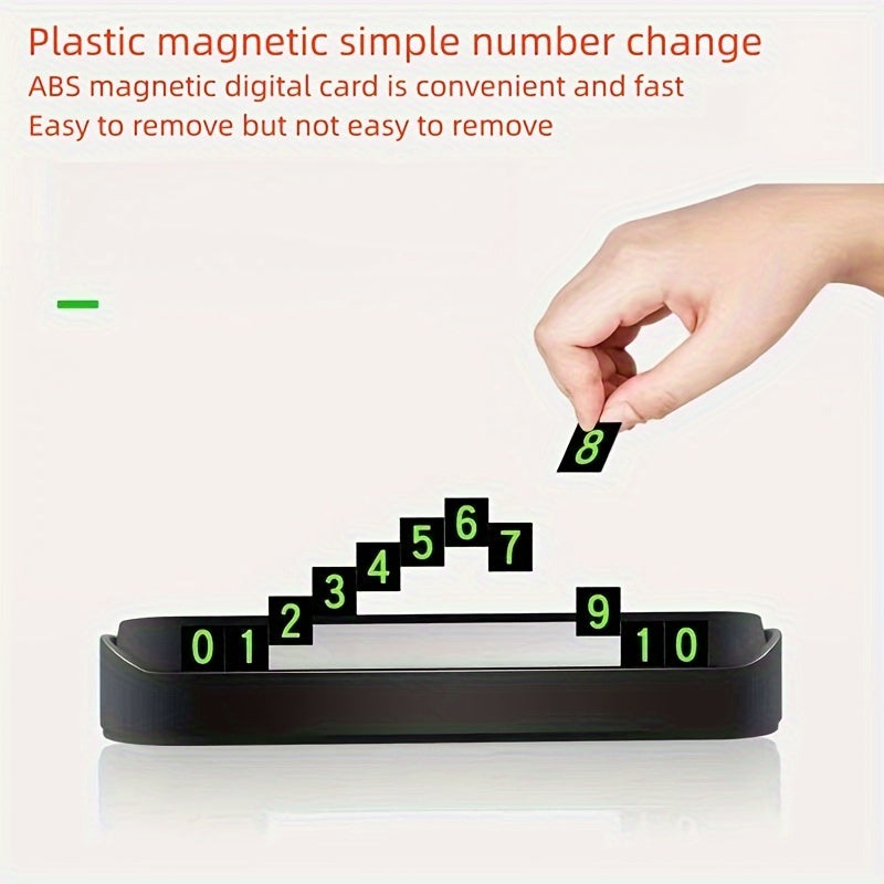 Plastic Car Dashboard Parking Number Plate Interior Accessory