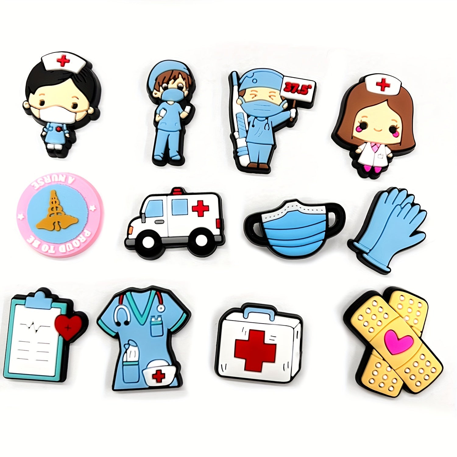 Unisex PVC Medical Theme Charms 20/50pcs DIY Accessories for Summer Parties