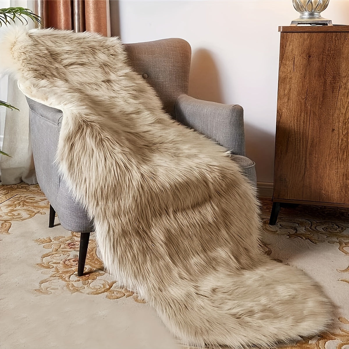 Повседневный плюшевый напольный коврик водонепроницаемый, нескользящий, мягкий для гостиной, спальни, ванной