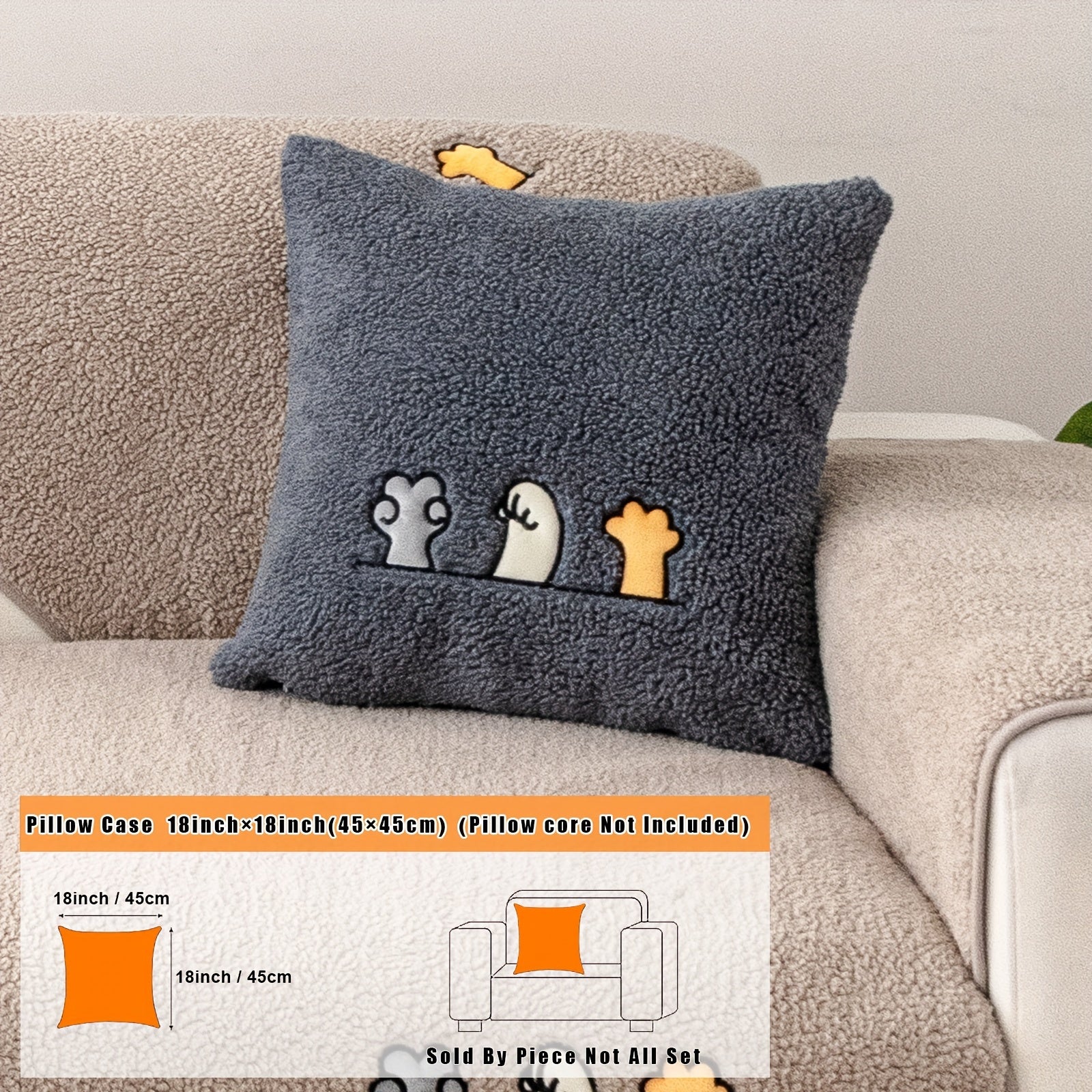 Zamonaviy yumshoq divan qoplamasi, oyoq izlari naqshli tikuv bilan, divanlar uchun sirpanmas himoya, mashinada yuvish mumkin va turli xil mebellar uchun mos.