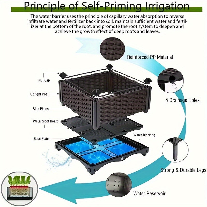 Поднятая клумба с ножками для цветов, овощей, трав, балкона, террасы