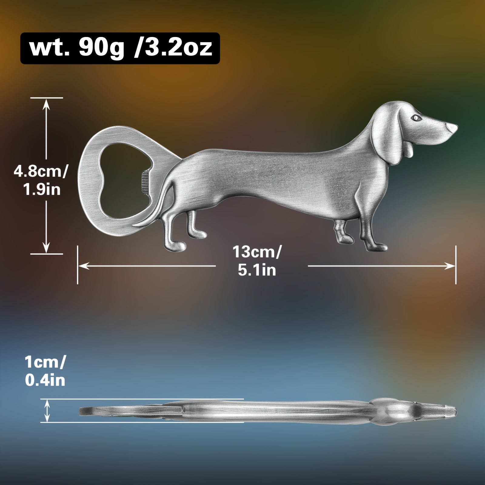 Abrebotellas Dachshund para cerveza, vino y jugo con funda de terciopelo para bares y uso doméstico