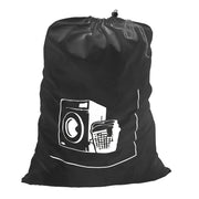 Bolsa de lavandería de tela Oxford resistente de 50cm x 70cm, reutilizable, almacenamiento negro para ropa y juguetes