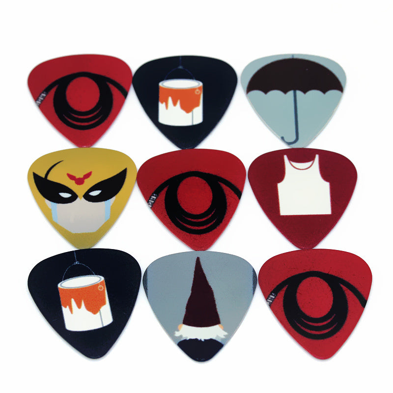 10 Colorful Cartoon Zombie Guitar Picks PVC 0.46/0.71/1.0mm for Acoustic Bass Ukulele