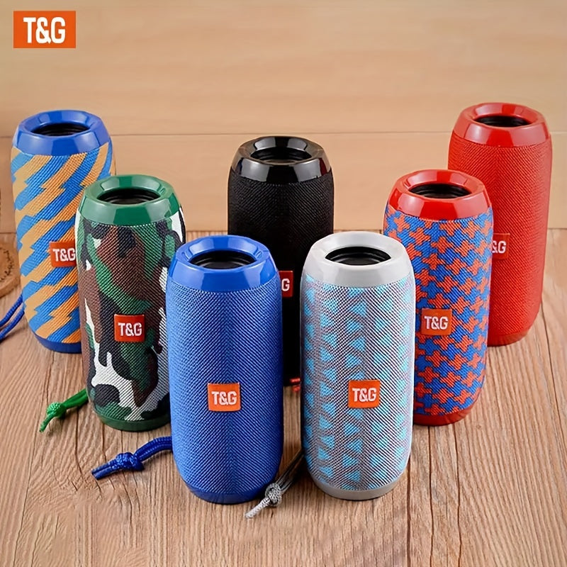 Portable Wireless Speaker with TWS Stereo, Built-in Mic, FM Radio, TF Card and USB Playback