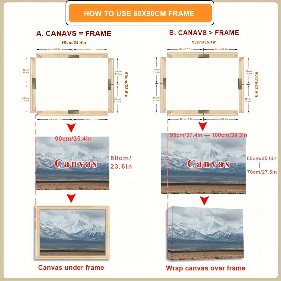 Solid Wood Canvas Picture Frame for Diamond Oil Paintings Wall Art 16x20