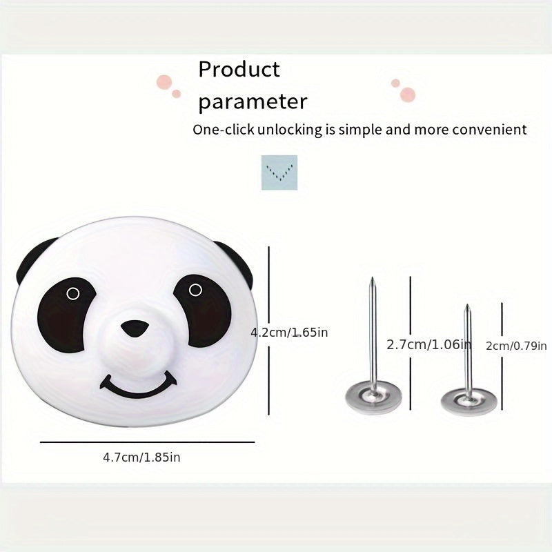 Black Panda Design Magnetic Duvet Cover Clips Reversible Bed Sheet Fasteners Non-Slip Quilt Holders