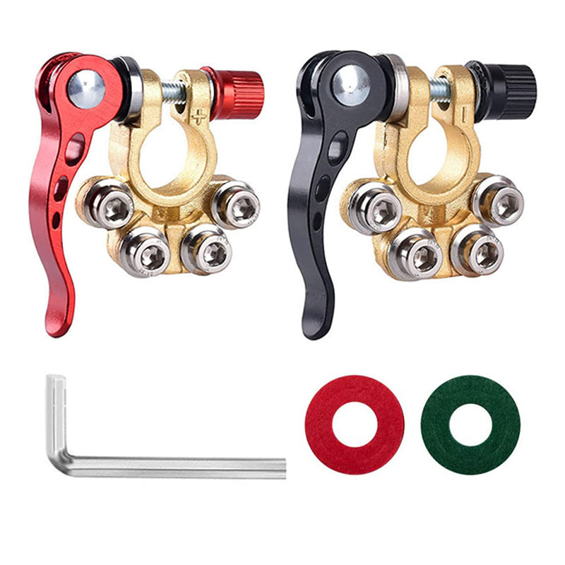 Juftlik Zink Alloy Avtomobil Batareyasi Kabel Ulanishlari Tez Uzilish Post Klamp