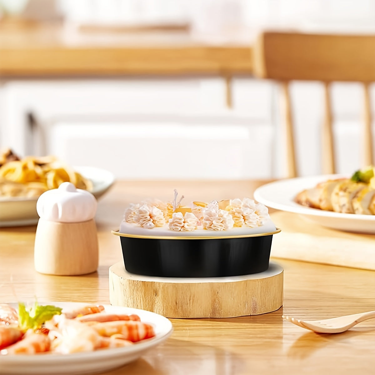 Set of 30 Disposable Aluminum Cheesecake Pans with Lids 8oz Mini Tart Tins Oven Safe