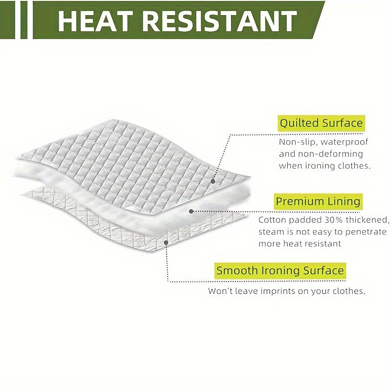 Magnetic Ironing Mat 83.82x45.72cm Waterproof Foldable Non-Slip Quilted PET