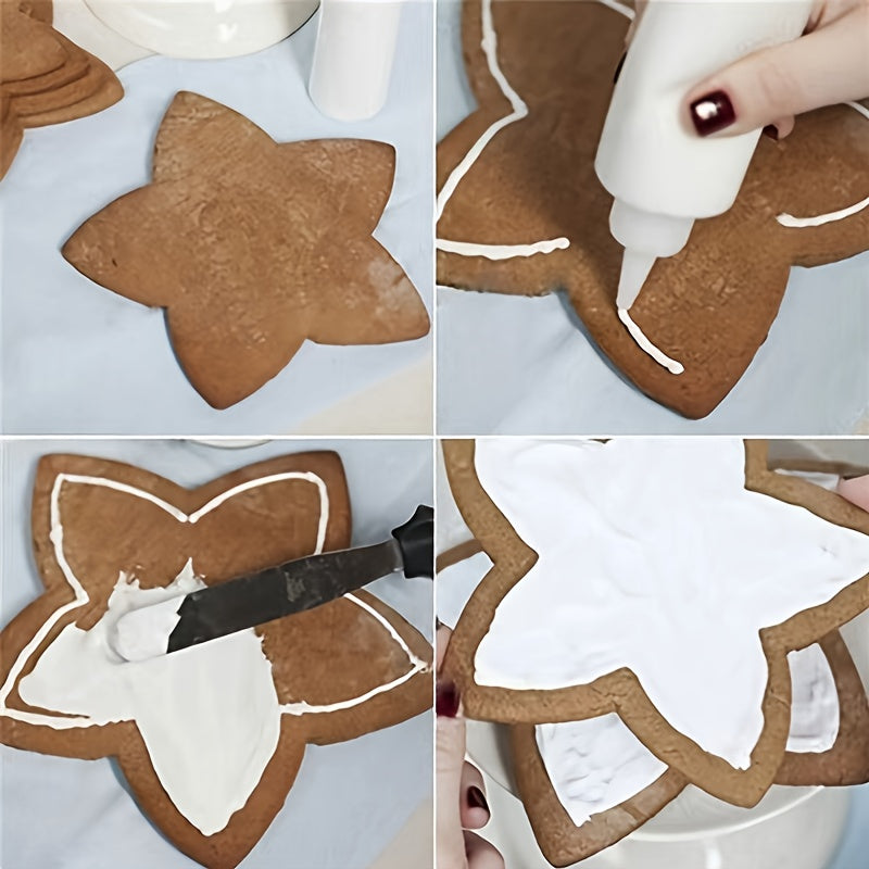 Set of 10 Christmas Tree and Star 3D Cookie Cutters for Baking